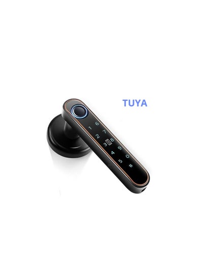 Buy Smart Fingerprint Door Knob(voice navigation), With 5 Ways To Unlock(TUYA Bluetooth App/Fingerprint/Code/Key/IC Card), Electronic Digital Door Lock, Bedroom Biometric Door Lock in Saudi Arabia