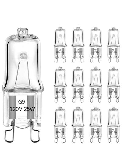 اشتري Halogen Light Bulbs 2 Pin Clear Capsule Lamp Bulb  Halogen Pin Base Lamp Warm White Light Clear Capsule for Cooker Lighting Signal Lights 12 Pcs في السعودية