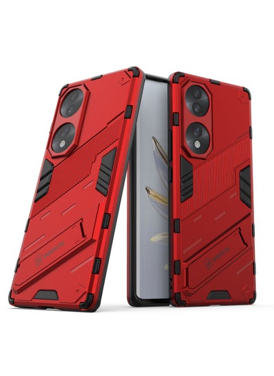 اشتري Phone Case for Honor 70 2in1 TPU+PC Dual Layer Combo Shockproof Ultra-Thin Protective Phone Back Cover with Kickstand في السعودية