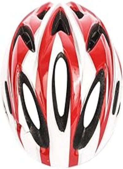 اشتري Cycling Molded Sports Helmet red and white for all bike في مصر