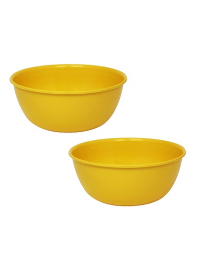 Buy Plastic Mixing and Serving Bowl 2Pc Set Color May Vary Depends on Availability in UAE