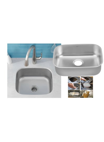 Buy Stainless Kitchen Sink  (39 * 49 Inside, 43 * 53 Outside Sink 50cm .06mm) in Egypt