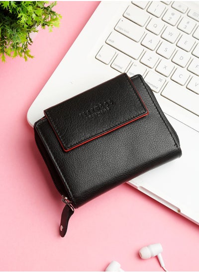 اشتري Genuine Leather RFID with Photo ID Card Holder Coin Pocket Wallet في الامارات