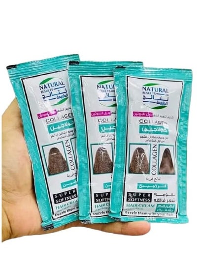 اشتري Protein Replacement, Natural Results, Hair Softening Cream, 3 Sachets, Sachet Size 35 Grams في مصر