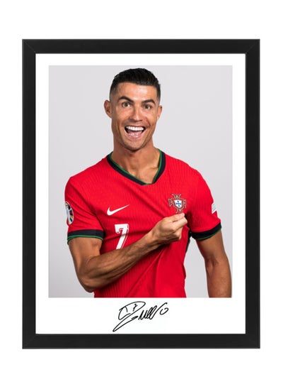 Buy Cristiano Ronaldo, Portugal, CR7, Euro 2024, Soccer Gift , Autographed Poster with Frame 30x40cm in UAE