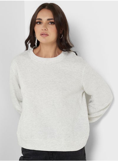 Buy Round Neck Printed Sweatshirt in UAE