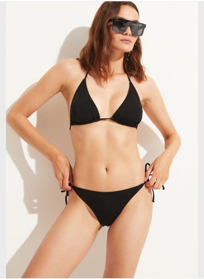 Buy Tie Detail High Leg Bikini Bottom in UAE