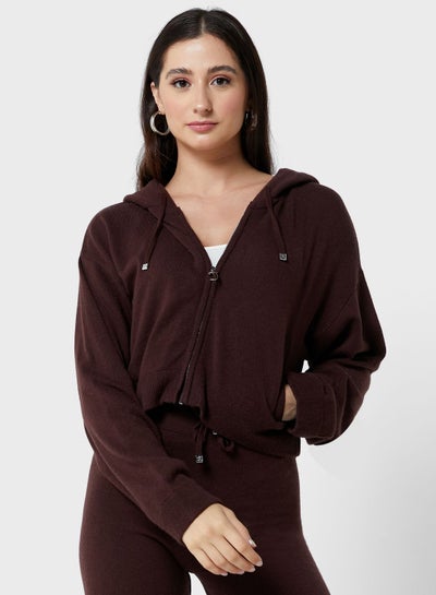 Buy Zipped Knitted Hoodie in UAE
