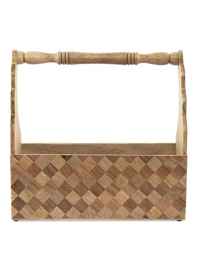 اشتري Major Decorative Magazine Holder, Brown - 41x39 cm في الامارات