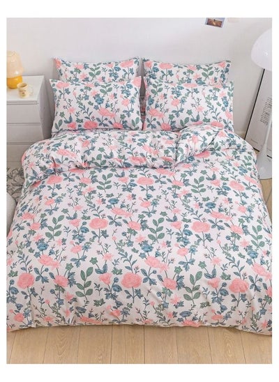 اشتري Deluxe Soft Quality Korean Style, Duvet Cover Set Pink Flowers في الامارات