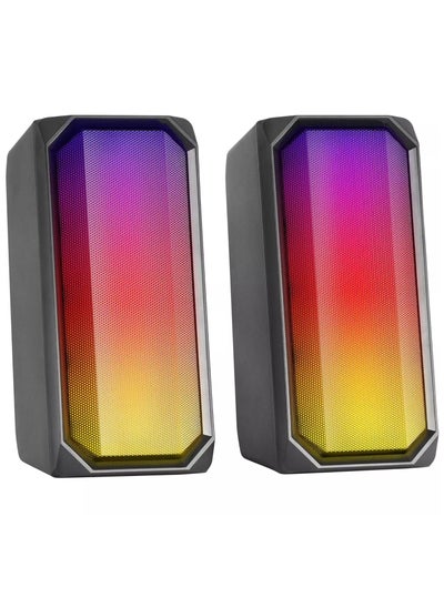 Buy OSK130 RGB Desktop Bluetooth Speakers - 2.0 Channel Stereo - USB Powered + 3.5mm Cable (6W) in Egypt