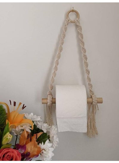 Buy Macrame paper roll tissue holder in Egypt