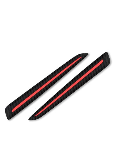 اشتري Anti-Collision Patch, 2 Pack Car Bumper Guard Strip, Anti-Scratch Bumpe Protector Trim, Protector Car Door Edge Guards, for Cars SUV Pickup Truck, Universal, Black Red في الامارات