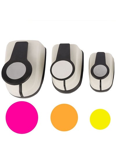 اشتري Circle Punch 1 inch Circle Punch, Large Hole Punch, Hole Puncher Single 3pcs Circle Punch Set في السعودية