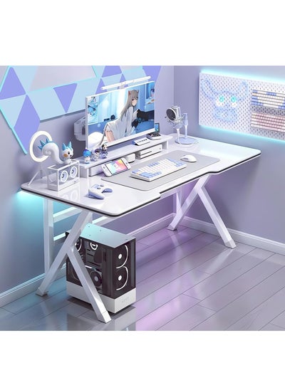 Buy Gaming Desk,Home Office Desk,Simple Game Table for Home Bedroom Table,Gamer Workstation,Ideal for Students Writing Study Table,White in Saudi Arabia