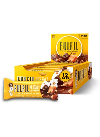 Buy Protein Bar (15 x 55g Bars) — Peanut Caramel Flavour 20g High Protein, 9 Vitamins, Low Sugar in UAE