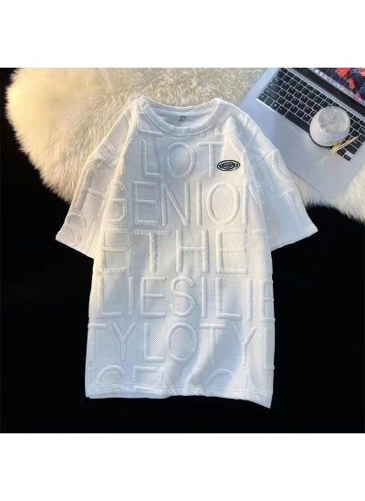 Buy Mens Casual Summer Cool Outfit Set White top in UAE