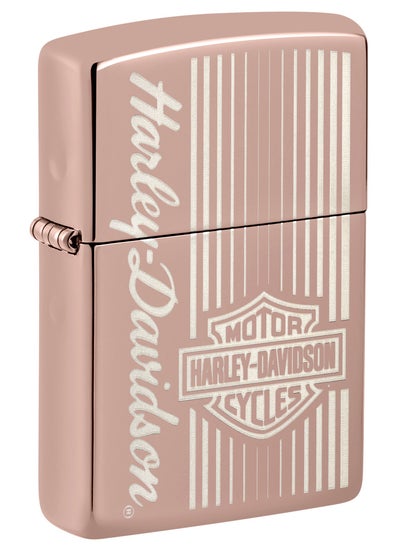 Buy Zippo 48992 49190 Harley Davidson High Polish Rose Gold Windproof Lighter in UAE