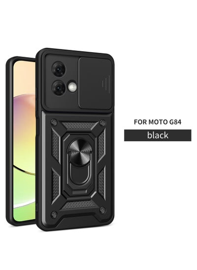 اشتري Phone Cover for Motorola Moto G84 with Slide Camera Cover Military Grade Drop Protective Phone Case with Magnetic Car Mount Holder في السعودية