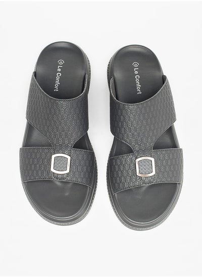 Buy Textured Slip-On Comfort Sandals in UAE