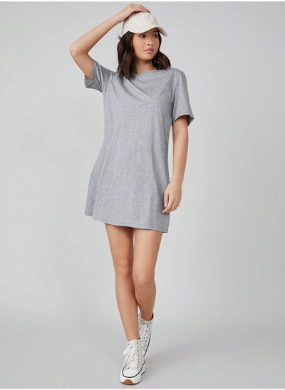 Buy Dress Cotton Short Sleves-Grey in Egypt