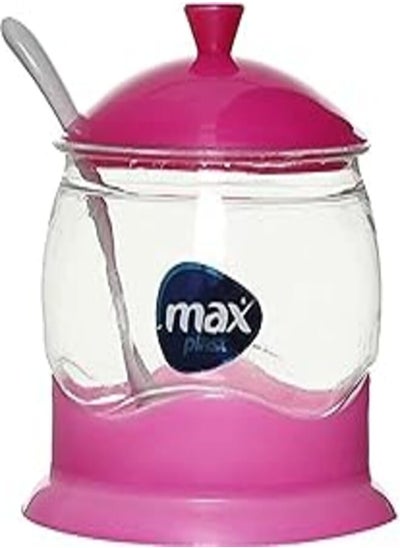 Buy Max Plast sugar Bowl with Spoon, Assorted Colors in Egypt