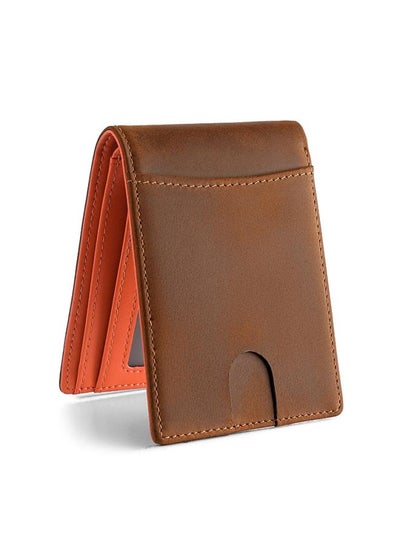 Buy European And American Retro Crazy Horse Leather Wallet Men's Short Wallet Rfid Anti-theft Brush Layer Cowhide Men's Wallet in Saudi Arabia