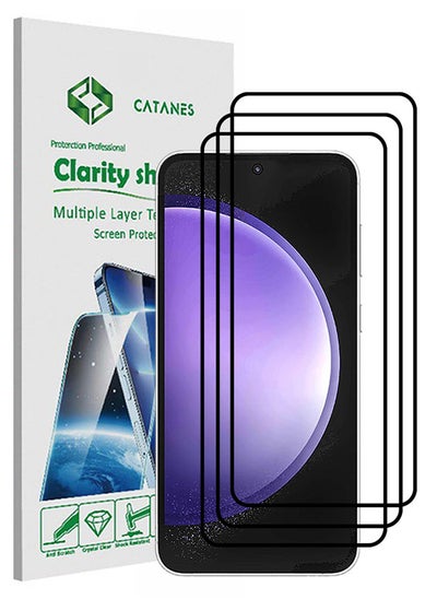 اشتري 3 Pack For Samsung Galaxy S23 FE Screen Protector 9H Hardness Scratch Resistance Screen Protector Touch Sensitive Case Friendly Tempered Glass Film في الامارات