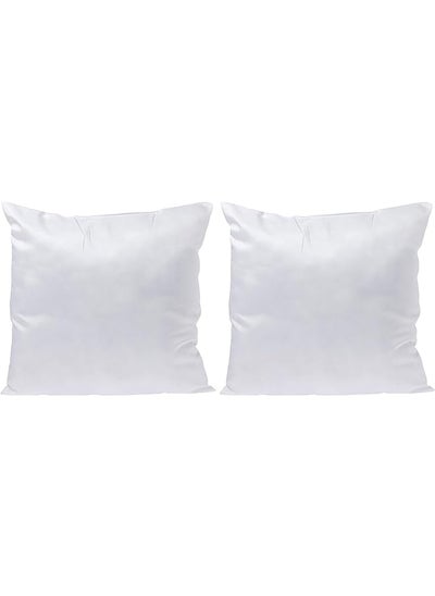 اشتري Soft Plain Colored Cushion 45X45 Cm White 2 Pcs في السعودية