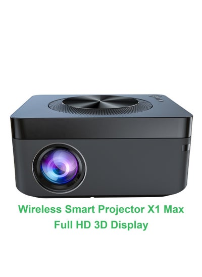 Buy Wireless Smart Projector X1 Max Full HD Bluetooth Projector Portable 1080P 4K HDR10+ Technology 3D Display in Saudi Arabia