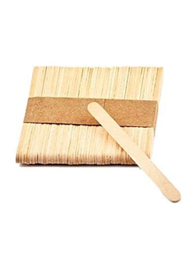 Buy Natural Wooden Ice Cream Popsicle Sticks And Spoon in Egypt