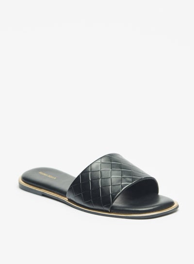 اشتري Textured Slip-On Sandals في السعودية