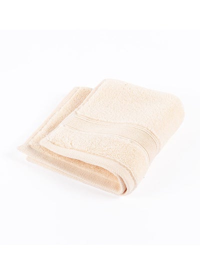 Buy Micro Pleat Wash Towel, Pearl Ivory - 630 GSM, 30x30 cm in UAE