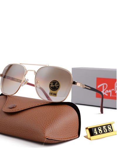 Buy Ray-Ban Classic Pilot Sunglasses Gold Framed with Green UV Lenses in Saudi Arabia