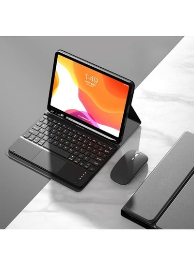 Buy Arabic and English Keyboard Case for IPad 10th Generation 10.9 Inch (2022) Cover with Pencil Holder, IPad Case with Keyboard+mouse,Magic Keyboard, Auto Sleep in Saudi Arabia