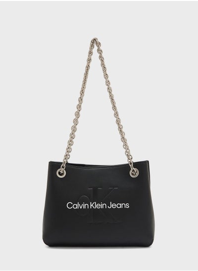 Buy Sculpted Chain Detailed Tote in Saudi Arabia