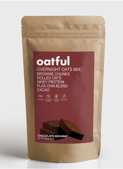 اشتري Chocolate Brownie Protein Overnight Oats Mix 85 grams في الامارات