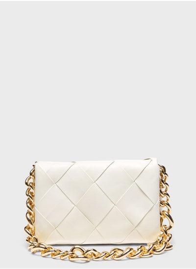 Buy Chain Detail Flap Over Crossbody in UAE