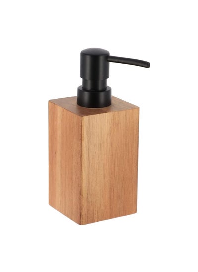 Buy Elegant Design Wooden Soap and Lotion Dispenser Brown 150 ml 62114167 in Saudi Arabia