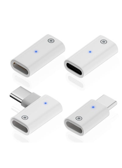 Buy Charging Adapter Compatible with Apple Pencil 1st Generation, Light USB C Male to Pencil 1st Gen Adapter, Female to Female Charger Connector, Four Charging Schemes (4 Pack) in Saudi Arabia