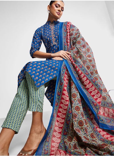 Buy Printed Kurti & Pants Set in UAE