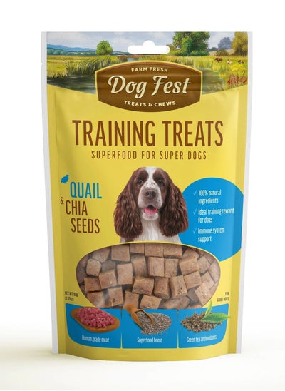 Buy Dog Training Treats Quail and Chia Seeds 90g in UAE