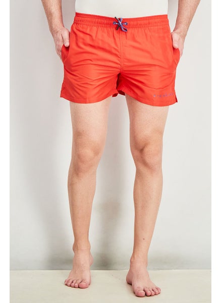 Buy Men Sportswear Fit Pull,On Drawstring Swim Short, Red in Saudi Arabia