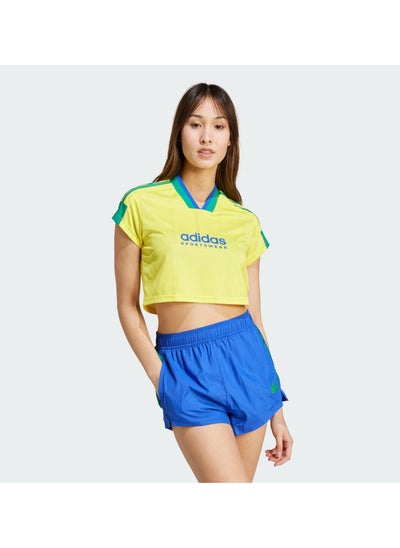 Buy Tiro 3 Stripe Cropped Jersey in UAE