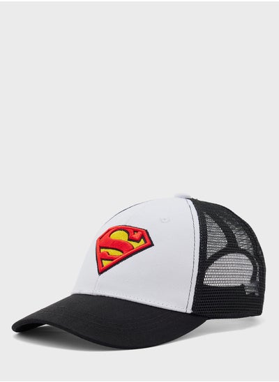 Buy Superman Print Curved Peak Cap in UAE