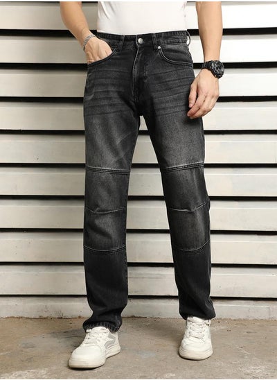 Buy Mid Rise Straight Fit Light Fade Jeans in Saudi Arabia