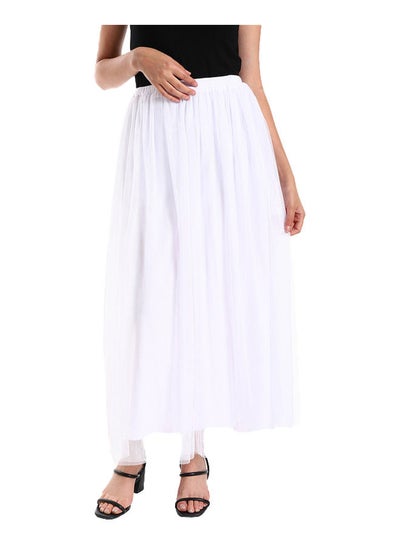 اشتري White Long Tulle Tutu Skirt في مصر