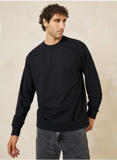 Buy Relaxed Fit Cotton Terry Sweatshirt in Saudi Arabia