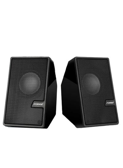 Buy FV-205 Mini Speaker 3.5W Multimedia Speaker for PC ,Gaming and Lap Top with USB Powered and Audio Input 3.5 Wired , Colorful RGB , 2.0 Channel Wired Home Theatre , Good Quality , excellent Public choice in Egypt