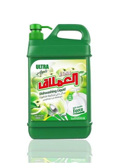 Buy Ultra Dishwashing Liquid, Apple, 1800ml in UAE